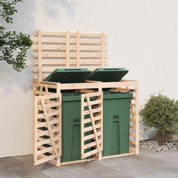 vidaXL Containerberging dubbel massief grenenhout, Doe-het-zelf en Bouw, Verzenden