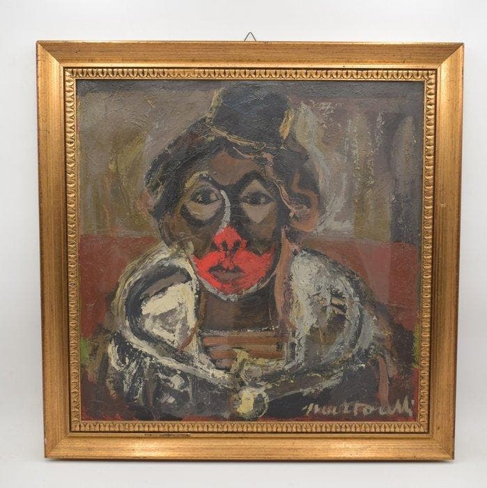Luigi Martorelli (1936-2015) - Volto Di Pagliaccio, Antiquités & Art, Art | Peinture | Classique
