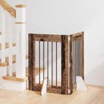 vidaXL Hondenhek met standaarden 2 pcs Oud hout 60 x 80 cm, Verzenden