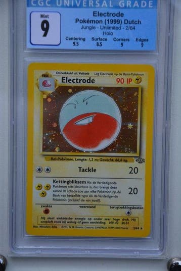 Pokémon - 1 Graded card - Electrode 2 Holo - CGC 9 - WOTC -