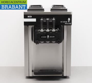 HCB RVS Softijsmachine 2 smaken 230V Horeca, Ophalen of Verzenden