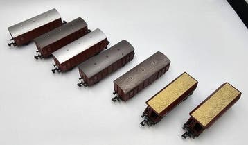 Roco N - 5x 25008, 2x 25032 - Modeltrein goederenwagon (7) -, Nieuw