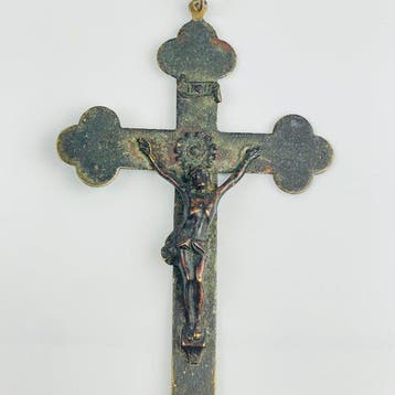 Barok stijl Crucifix - Brons - 1750-1800, Antiek en Kunst