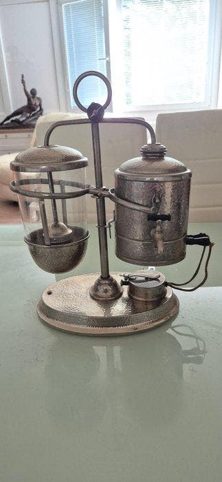 Koffiezetapparaat - Messing, Verchroomd - antiek