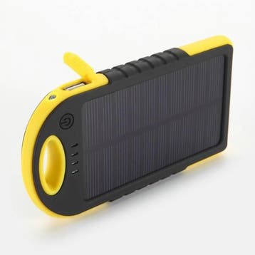 Externe 5000mAh Solar Charger Powerbank Zonnepaneel Noodaccu, Telecommunicatie, Verzenden, Nieuw, Stuff Certified®