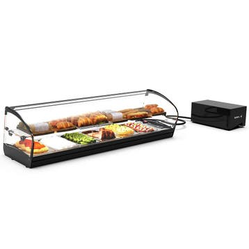 Tapasvitrine | SHARK | Zwart | 4x 1/3 GN | +2°C/+6°C |, Verzenden, Nieuw in verpakking
