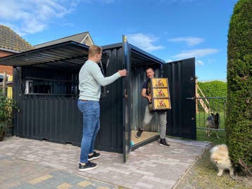 Festival container in verschillende kleuren, Ophalen