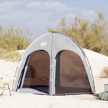 vidaXL Zwembad Tent Grijs 366 x 305 x 231 cm Polyester en, Verzenden
