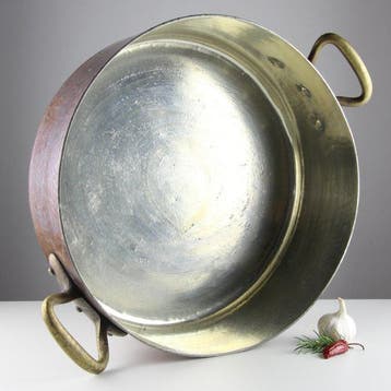 Made in France - Marmite - Ø44cm - 14kg - Cuivre, Étain -