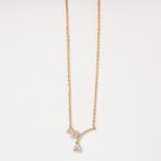 Halsketting - 14 karaat Geel goud - 0.56ct. tw. Diamant, Handtassen en Accessoires, Kettingen, Nieuw
