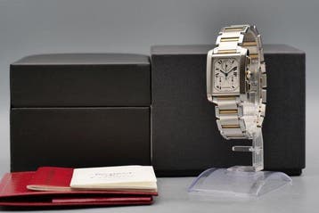 Cartier - Tank Française Chronoflex - 2303 - Homme -, Bijoux, Sacs & Beauté