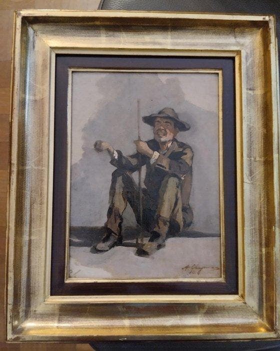 Alfred Cluysenaar - Le mendiant, Antiquités & Art, Art | Peinture | Classique
