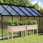 vidaXL Plantenbakken met poten 2 st massief grenenhout, Tuin en Terras, Bloempotten, Verzenden, Nieuw