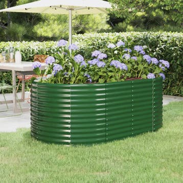 vidaXL Plantenbak 175x100x68 cm gegalvaniseerd staal groen, Tuin en Terras, Verzenden, Nieuw