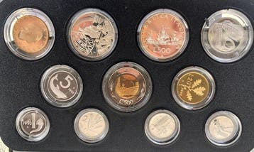 Italië. 1992, serie completa di 11 monete, Incl. Silver