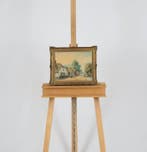 J.H. Eggelte (XX) - Dorpsgezicht met runderen