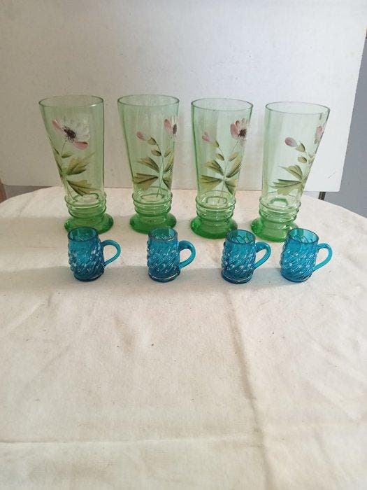 Villeroy & Boch - villeroy - Wijnglas (8) - geëmailleerd -, Antiek en Kunst, Curiosa en Brocante