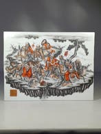 18 luhoan qianlong merkteken - Plaque - Porselein