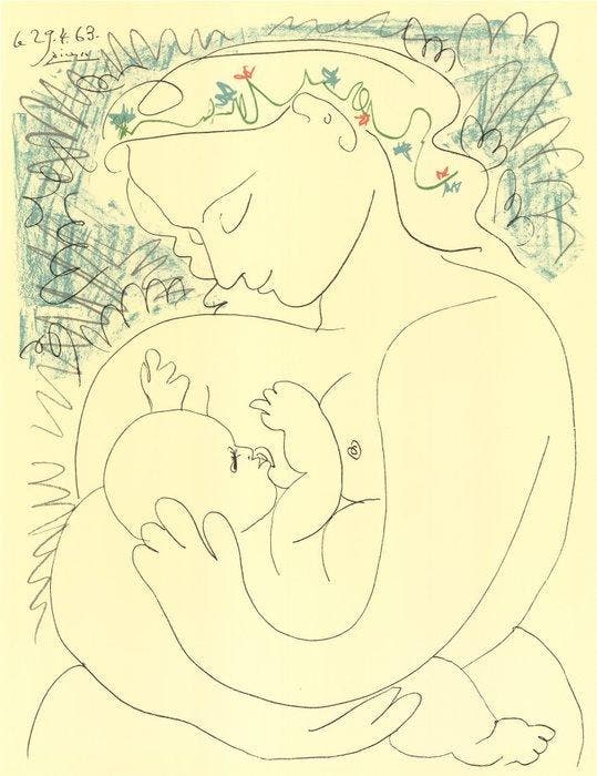 Pablo Picasso (1881-1973), daprès - Maternité, Antiquités & Art, Antiquités | Autres Antiquités