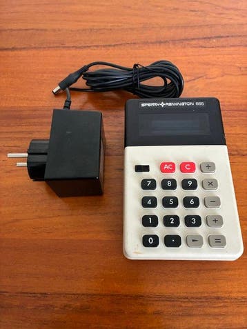 Sperry Remington 665 Pocket Calculator with Adaptor -, Nieuw