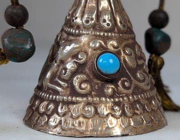 Tibet Tibetaans zilver Groot , rijk versierd Zegelstempel -