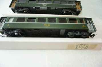 Bemo H0m - Ensemble de train (4) - 3 x voitures de voyageurs