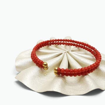 Koraal - Zilver - Armband - handgemaakt