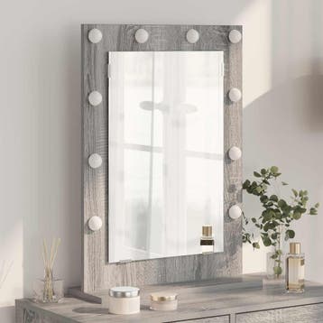 vidaXL Make-up Spiegel Grijs Sonoma 70 x 50 x 18 cm, Huis en Inrichting, Woonaccessoires | Spiegels, Verzenden, Nieuw