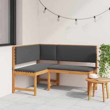 vidaXL Tuinstoel met kussen Bruin 140 x 100 x 91cm Massief, Tuin en Terras, Verzenden, Nieuw