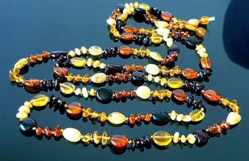 Amber Natuurlijke Baltische barnsteenketting - lengte 120
