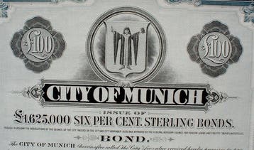 Duitsland. 6% City of Munich, Bond of 100 £ Loan 1953
