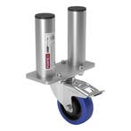 FORTEX STAGE750 dubbele poot met zwenkwiel/rem podiumhoogte, Verzenden