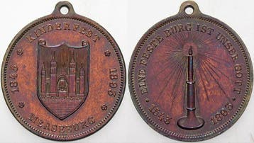 Medaille Merseburg Kinderfest 1843 1893, Verzenden