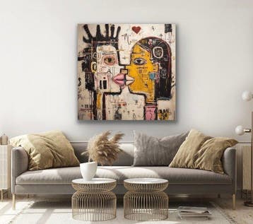 Eric Brumette - KISS ME LIKE BASQUIAT 8 - Toile L - LIMITED