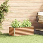 vidaXL Verhoogde plantenbak Lichtbruin 98 x 50 x 36 cm, Verzenden, Nieuw