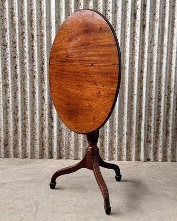 Bijzettafel - tilttop, tilt top, tripod, klaptafel - Mahonie