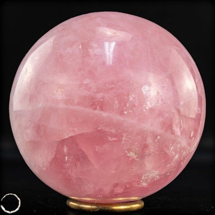 Elegante rozenkwartsbol uit Brazilië van uitzonderlijke, Verzamelen, Mineralen en Fossielen