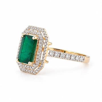 Zonder minimumprijs - Ring - 14 karaat Geel goud - 1.61ct., Nieuw