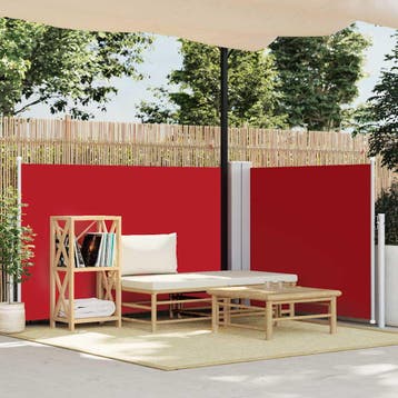 vidaXL Windscherm uittrekbaar 100x600 cm rood, Verzenden