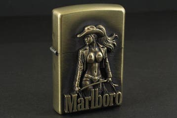 Zippo - Marlboro Cowboy Sexy Girl Emblem - Zakaansteker -, Nieuw