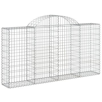 vidaXL Schanskorf gewelfd 200x30x100/120 cm gegalvaniseerd, Verzenden, Nieuw