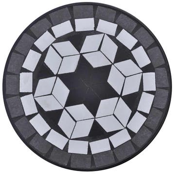 vidaXL Bijzeltafel mozaïek zwart en wit, Verzenden, Nieuw