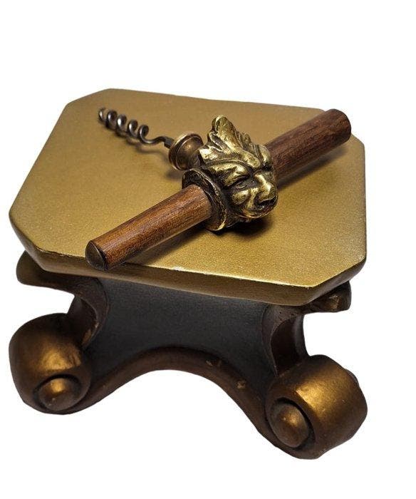 Kurkentrekker - Messing, Hout, IJzer - Gargoyle Corkscrew, Antiquités & Art, Antiquités | Ustensiles de cuisine
