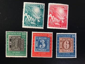 Duitsland, Bondsrepubliek 1949/1950 - Twee jaargangen - MNH, Gestempeld