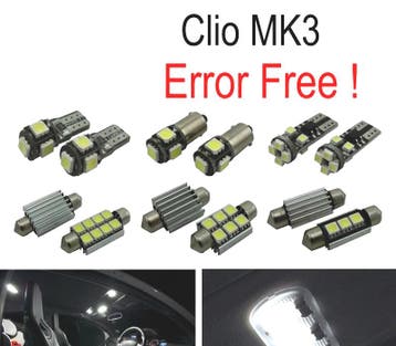Kit 15 Ampoules Led Intérieur Pour Renault Clio III Mk3 Gran, Verzenden