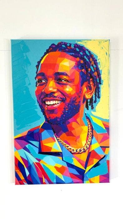 Azzurra Lo Bello - Kendrick Lamar – Global Hip Hop rapper, Antiquités & Art, Art | Objets design