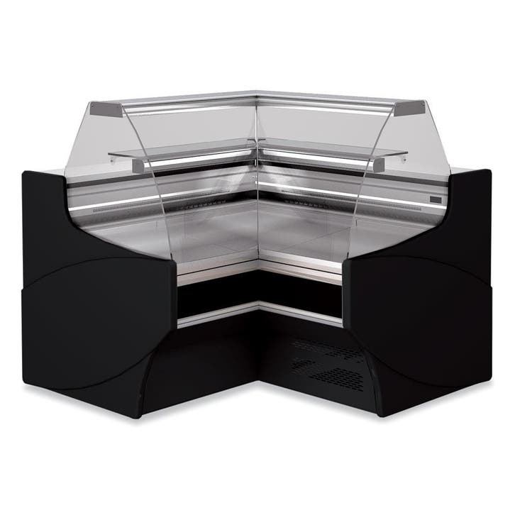 Gesloten hoek 90°, geventileerd, patisserie glas – ZWART, Zakelijke goederen, Horeca | Keukenapparatuur, Koelen en Vriezen, Verzenden