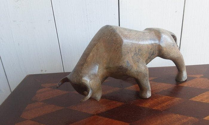 P. Chenet - Figuur - Stier - 23 cm - Brons, Antiquités & Art, Curiosités & Brocante