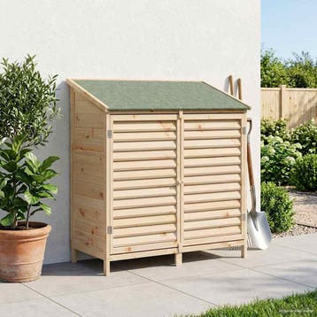 vidaXL Tuin Shed met dak Naturel 106 x 56 x 113,5 cm Massief, Verzenden, Nieuw