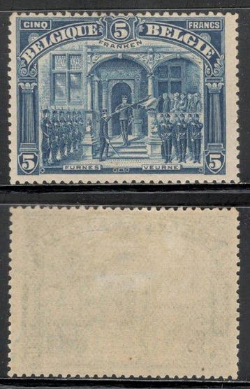 Belgique 1915 - 5fr Bleu Franken - Yvert n.147, Timbres & Monnaies